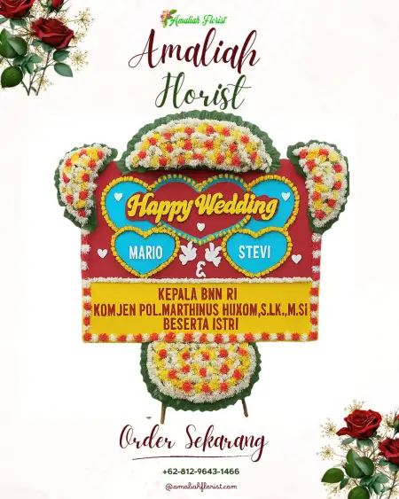 Papan Bunga Pernikahan Okbape